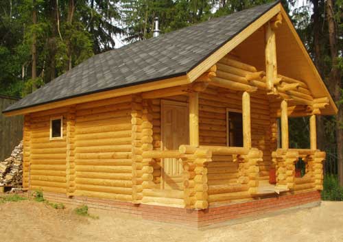 The photo shows the sauna as a separate building, but an option built into a residential building is also possible